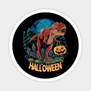 Halloween Dinosaur Pumpkin Magnet